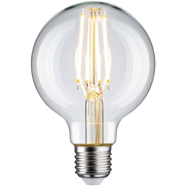 LED-filamenttilamppu Paulmann Globe, G80, E27, 806lm, 7.5W, 2700K, kirkas