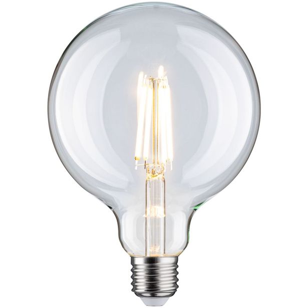 LED-filamenttilamppu Paulmann Globe, G125, E27, 1055lm, 9W, 2700K, himmennettävä, kirkas