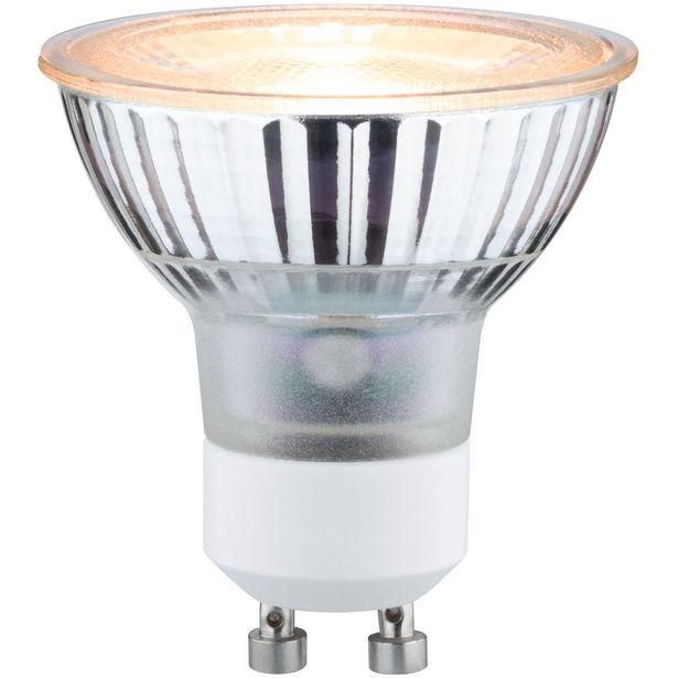 LED-kohdelamppu Paulmann Reflector, GU10, 320lm, 4.3W, 2200K, hyönteisystävällinen, hopea