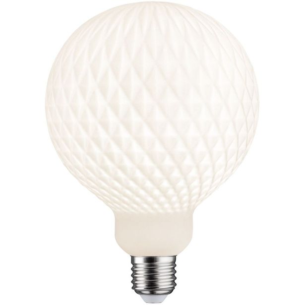 LED-filamenttilamppu Paulmann Lampion Globe, G125, E27, 400lm, 4.3W, 3000K, himmennettävä, valkoinen kenno