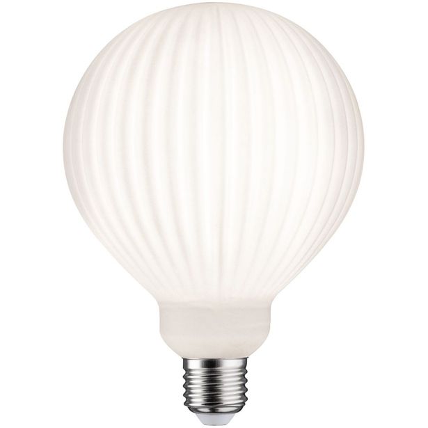 LED-filamenttilamppu Paulmann Lampion Globe, G125, E27, 400lm, 4.3W, 3000K, himmennettävä, valkoinen raita