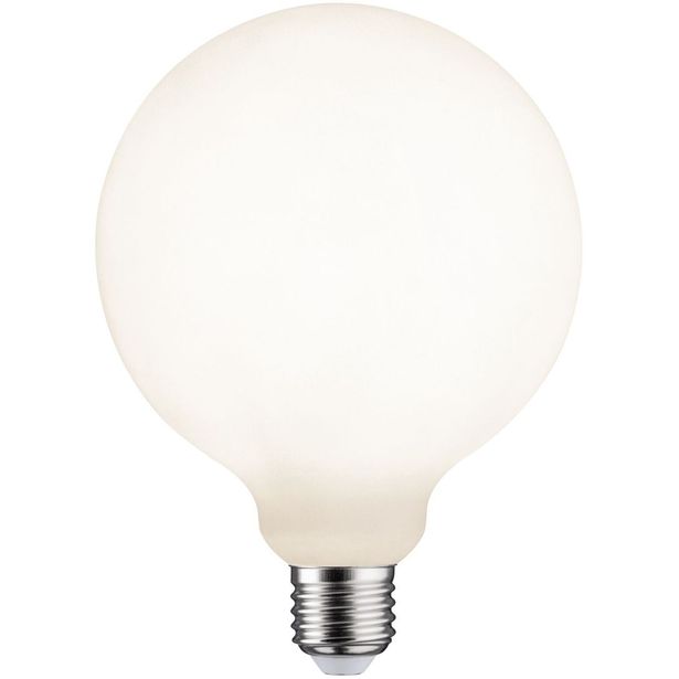 LED-filamenttilamppu Paulmann Lampion Globe, G125, E27, 400lm, 4.3W, 3000K, himmennettävä, valkoinen