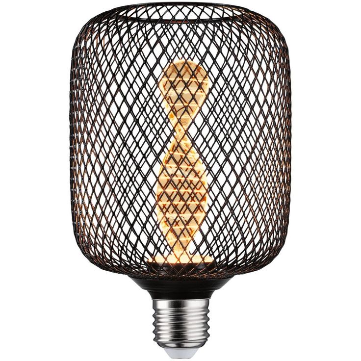LED-lamppu Paulmann Metallic Glow Illuminant Zyl, E27, Helix ,110lm, 3.5W, 1800K, musta