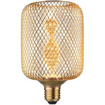 LED-lamppu Paulmann Metallic Glow Illuminant Zyl, E27, Helix, 130lm, 3.5W, 1800K, messinki