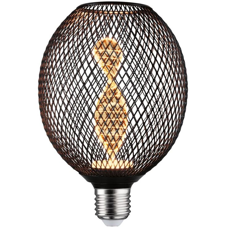 LED-lamppu Paulmann Metallic Glow Globe, E27, Helix, 110lm, 3.5W, 1800K, musta