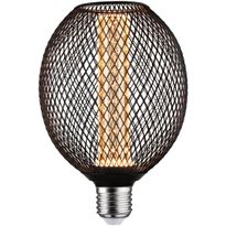 LED-lamppu Paulmann Metallic Glow Globe, E27, Spiral, 200lm, 4.2W, 1800K, musta