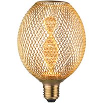 LED-lamppu Paulmann Metallic Glow Globe, E27, Helix, 130lm, 3.5W, 1800K, messinki