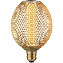 LED-lamppu Paulmann Metallic Glow Globe, E27, Spiral, 200lm, 4.2W, 1800K, messinki