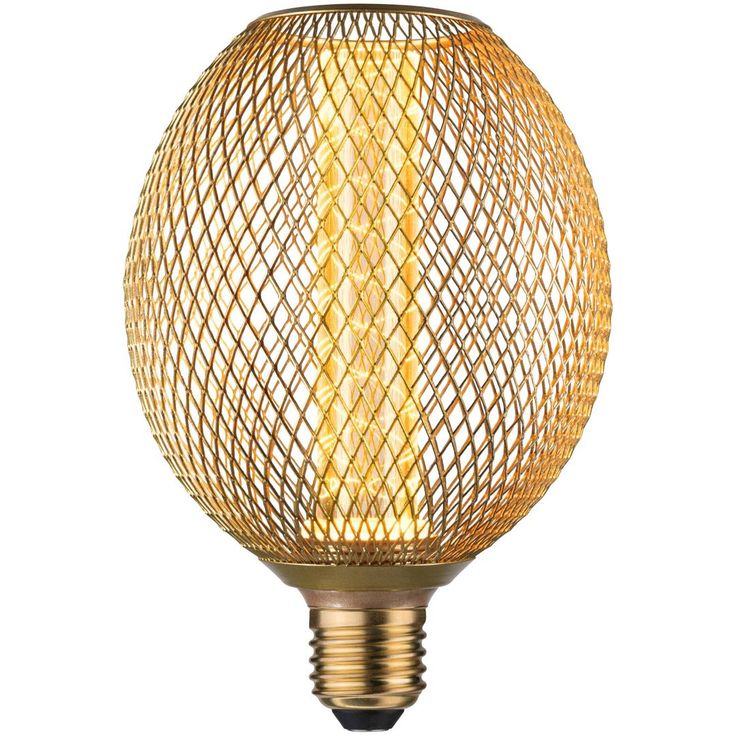 LED-lamppu Paulmann Metallic Glow Globe, E27, Spiral, 200lm, 4.2W, 1800K, messinki