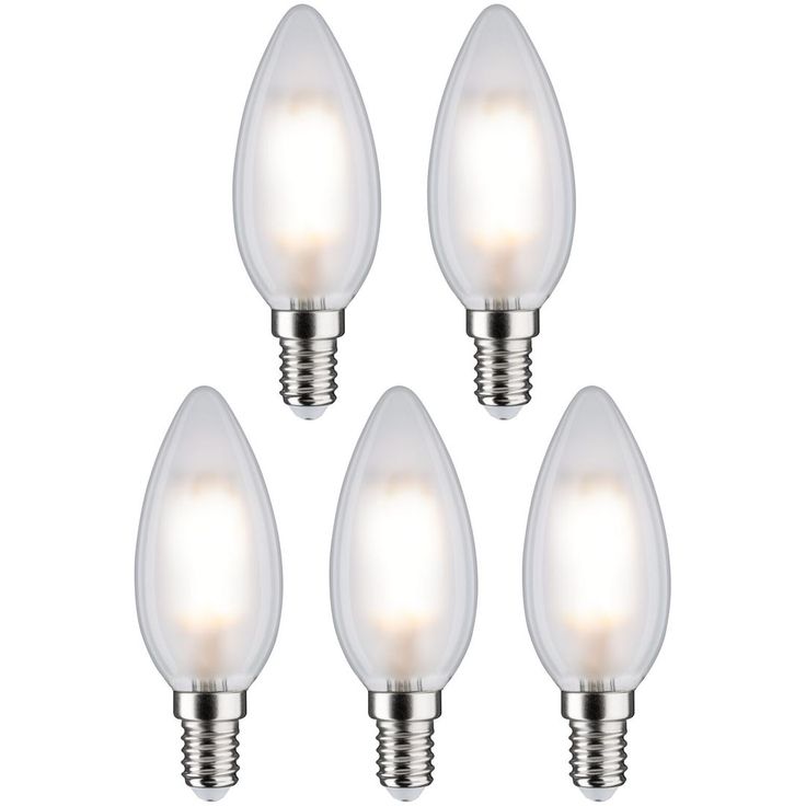 LED-kynttilälamppu Paulmann Candle, E14, 470lm, 4.8W, 2700K, matta, 5kpl