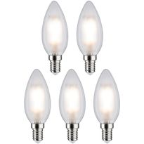 LED-kynttilälamppu Paulmann Candle, E14, 470lm, 4.8W, 4000K, matta, 5kpl