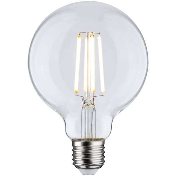 LED-filamenttilamppu Paulmann Eco-Line Globe, G95, E27, 840lm, 4W, 3000K, kirkas