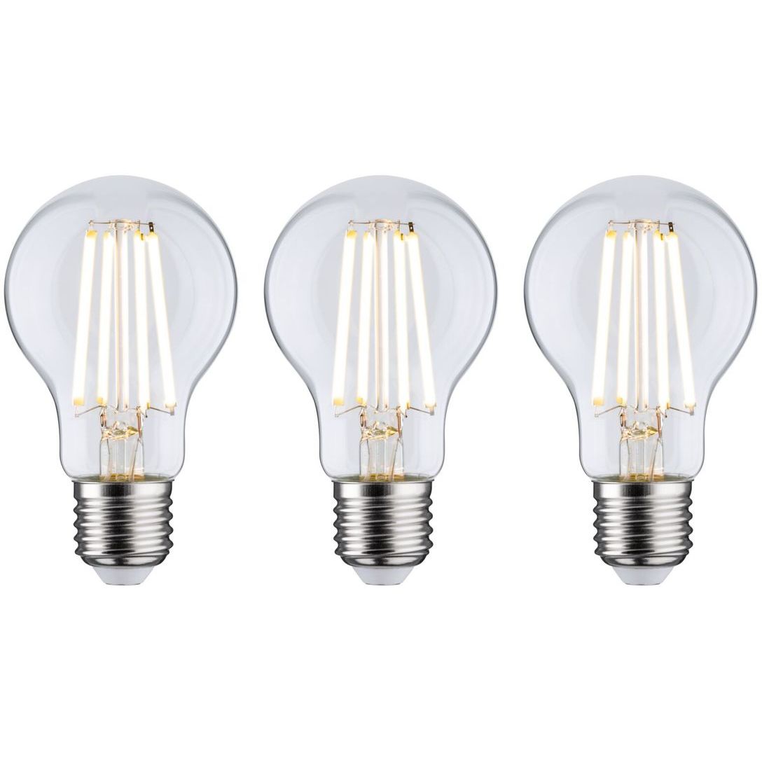 LED-filamenttilamppu Paulmann Eco-Line Pear, E27, 840lm, 4W, 3000K, kirkas, 3kpl