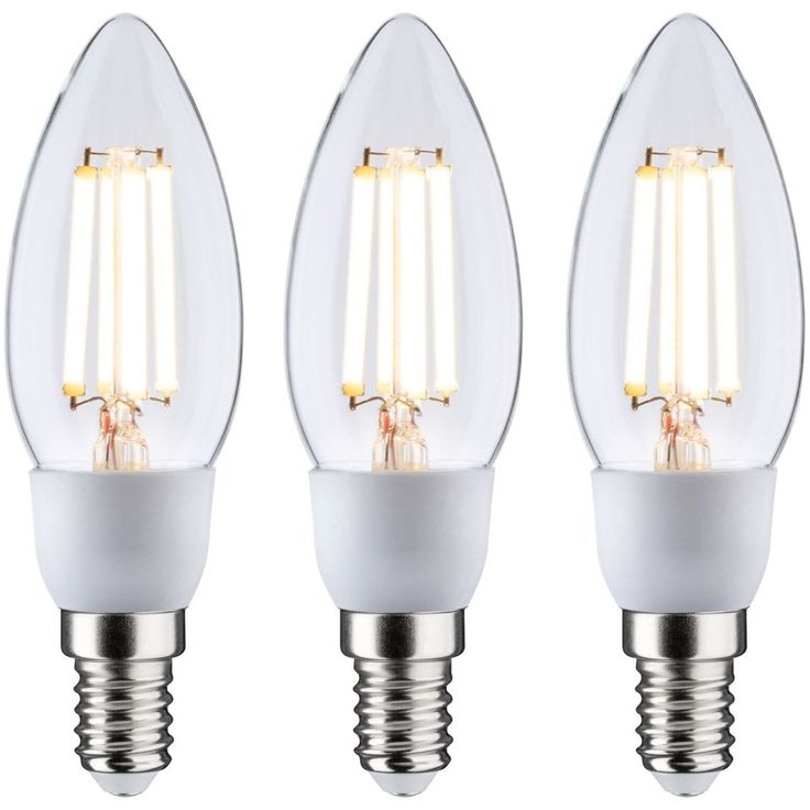 LED-filamenttilamppu Paulmann Eco-Line Candle, E14, 525lm, 2.5W, 3000K, kirkas, 3kpl