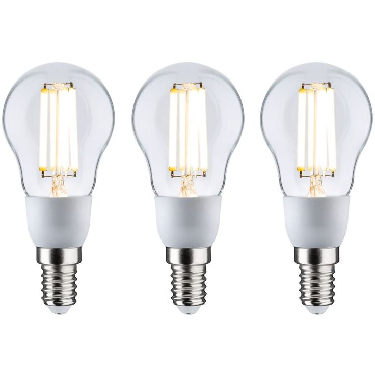 LED-filamenttilamppu Paulmann Eco-Line Drop, E14, 100mm, 525lm, 2.5W, 3000K, kirkas, 3kpl