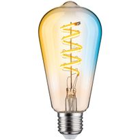 LED-älylamppu Paulmann Smart Home Zigbee 3.0, ST64, E27, 600lm, 7.5W, filamentti, säädettävä värilämpötila, himmennettävä, kulta
