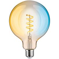 LED-älylamppu Paulmann Smart Home Zigbee 3.0 Globe, G125, E27, 600lm, 7,5W, filamentti, säädettävä värilämpötila, himmennettävä, kulta