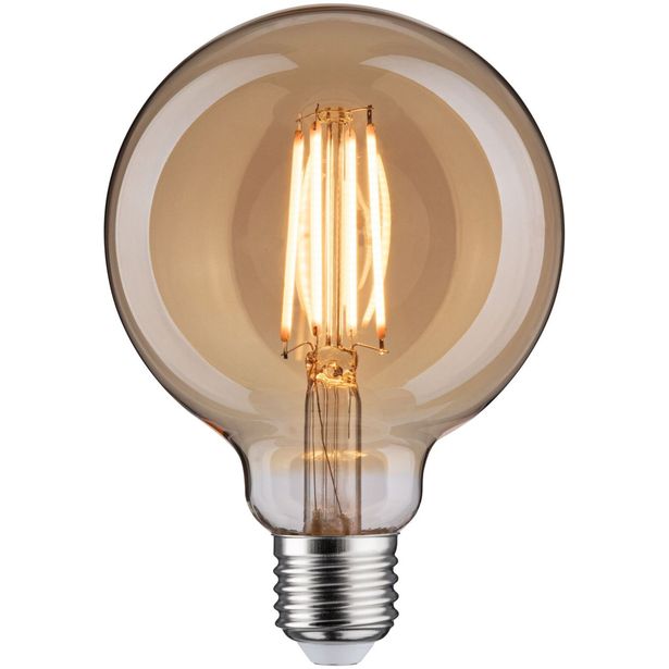 LED-lamppu Paulmann 1879 Filament Globe G95 E27 470lm 6W 1800K 3-Step-Dim himmennettävä kulta