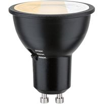 LED-polttimo Paulmann Standard 230V LED Reflector, GU10, 450lm, 4.6W, 2700 - 4000K, valintakytkimellä, mattamusta
