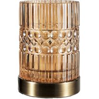 Pöytävalaisin Paulmann Pauleen Crystal Elegance, E27, meripihka/messinki