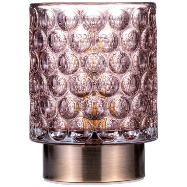 LED-pöytävalaisin Paulmann Pauleen Bright Glamour, paristokäyttöinen, E14, 2700K, roosa