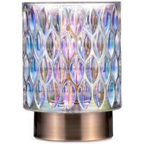 LED-pöytävalaisin Paulmann Pauleen Clear Glamour, akkukäyttöinen, E14, 2700K, dichroic-lasi