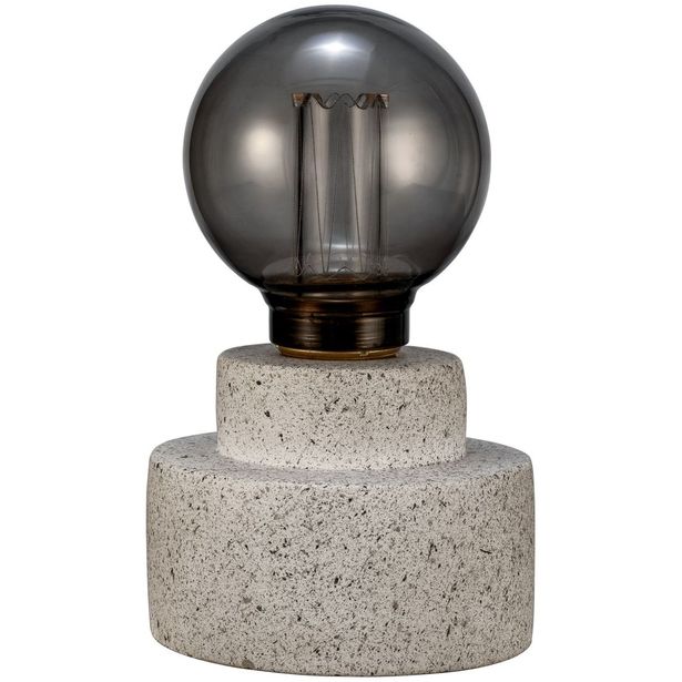 LED-pöytävalaisin Paulmann Pauleen Noble Flare, paristokäyttöinen, E27, 2500K, harmaa