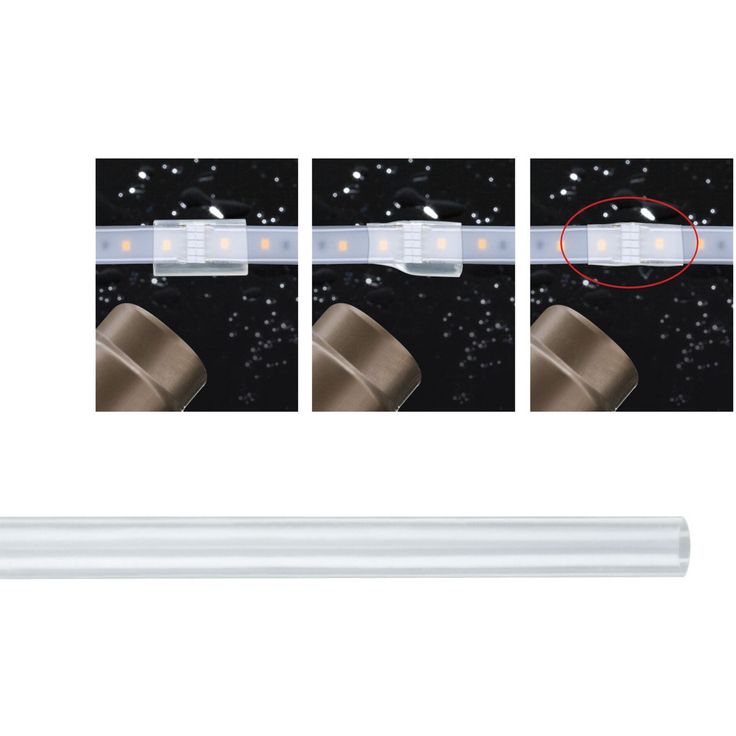 LED-nauhan liitin Paulmann Universal 15cm vesitiivis kutistesukka 14mm, läpinäkyvä