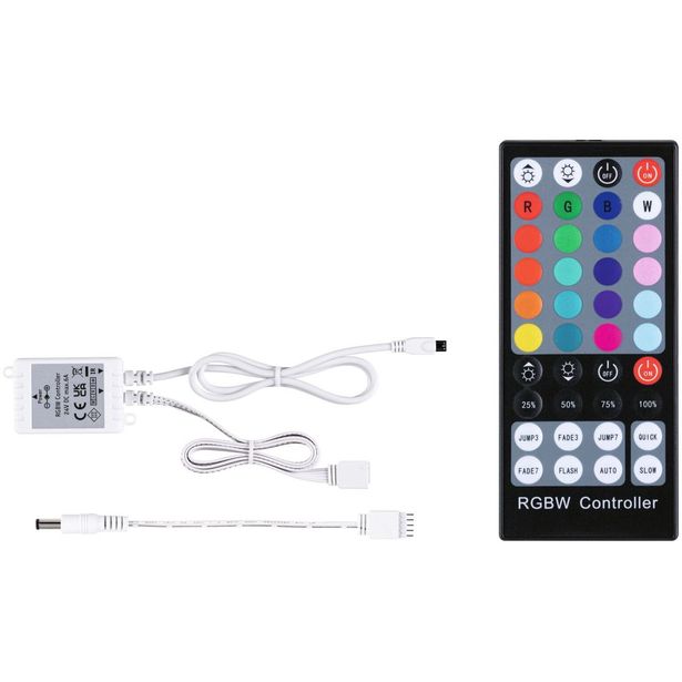 Ohjain kaukosäätimellä Paulmann MaxLED RGBW, DC 24V, max.144W