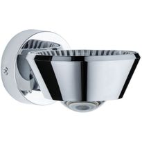 LED-seinävalaisin Paulmann Sabik, IP44, 2700K, himmennettävä, kromi