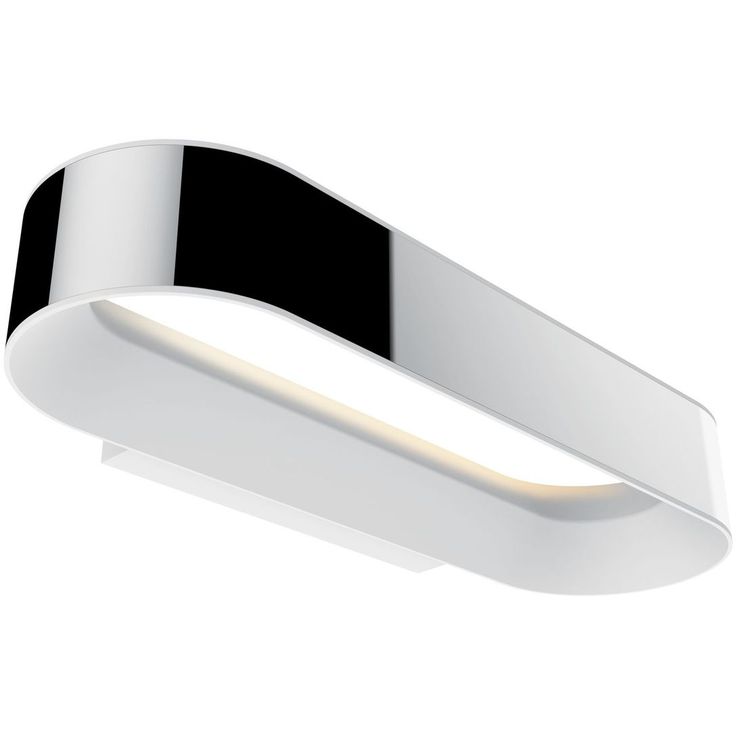 LED-seinävalaisin Paulmann Agena, IP44, 2700K, himmennettävä, kromi/mattavalkoinen