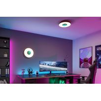 LED-plafondi Paulmann Spaceglow Three RGB+ 1400lm 21W himmennettävä mattamusta