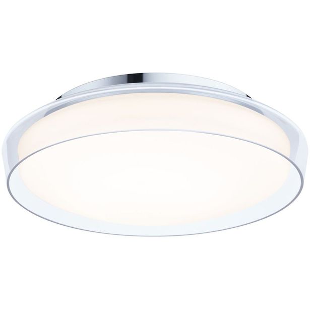 LED-kattovalaisin Paulmann Luena, 35cm, IP44, 3000K, kromi