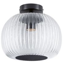 Katto-/seinävalaisin Paulmann Ruya IP44 E27 max. 60W himmennettävä, lasi/mattamusta, Verkkokaupan poistotuote