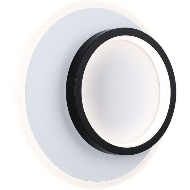 LED-seinävalaisin Paulmann 2Form Ø24cm 4000K 1190lm/870lm 9.5/7W valkoinen/musta
