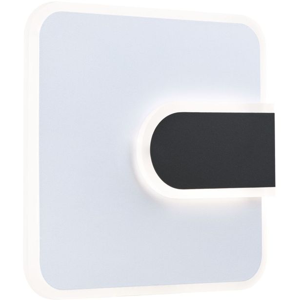 LED-seinävalaisin Paulmann 2Form 24x24cm 4000K 1570lm/460lm 12.5/3.6W valkoinen/musta