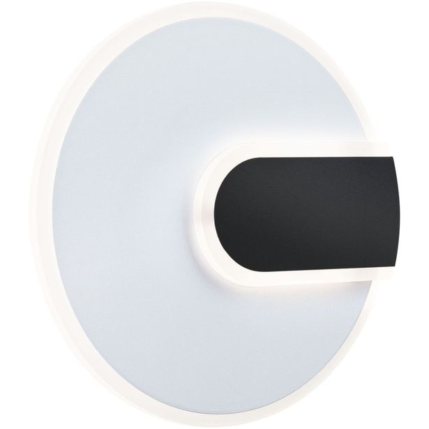 LED-seinävalaisin Paulmann 2Form Ø24cm 4000K 1160lm/430lm 9/3.5W valkoinen/musta