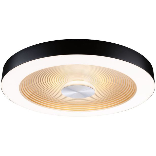 LED-plafondi Paulmann Volea Ø40cm IP44 3000K 500lm/2400lm 4/18.5W himmennettävä musta/kulta