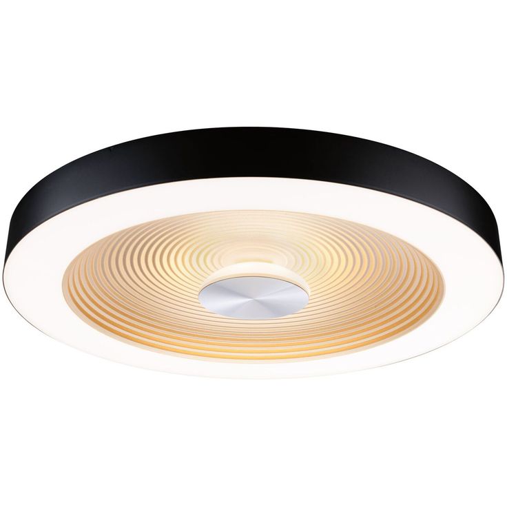 LED-plafondi Paulmann Volea Ø40cm IP44 3000K 500lm/2400lm 4/18.5W himmennettävä musta/kulta