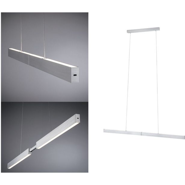 LED-riippuvalaisin Paulmann Aptare säädettävä leveys ja korkeus 2700K 2050lm/2050lm 2x16.5/16.5W liikeohjattava himmennettävä