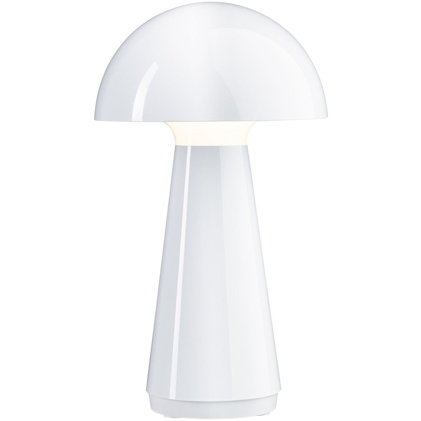 LED-pöytävalaisin Paulmann Onzo 28cm USB-ladattava 2700K IP44 3-Step-Dim himmennettävä valkoinen