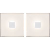Upotettava LED-seinävalaisinsarja Paulmann LumiTiles, 2 valaisinta, IP44, 10x10cm, 2700K, himmennettävä, valkoinen