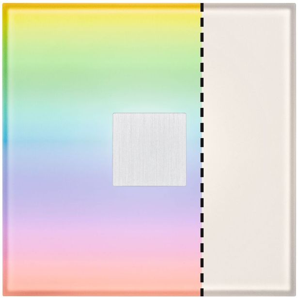 Upotettava LED-seinävalaisin Paulmann LumiTiles, Smart Home Zigbee 3.0, IP44, 10x10cm, RGBW+, himmennettävä, valkoinen