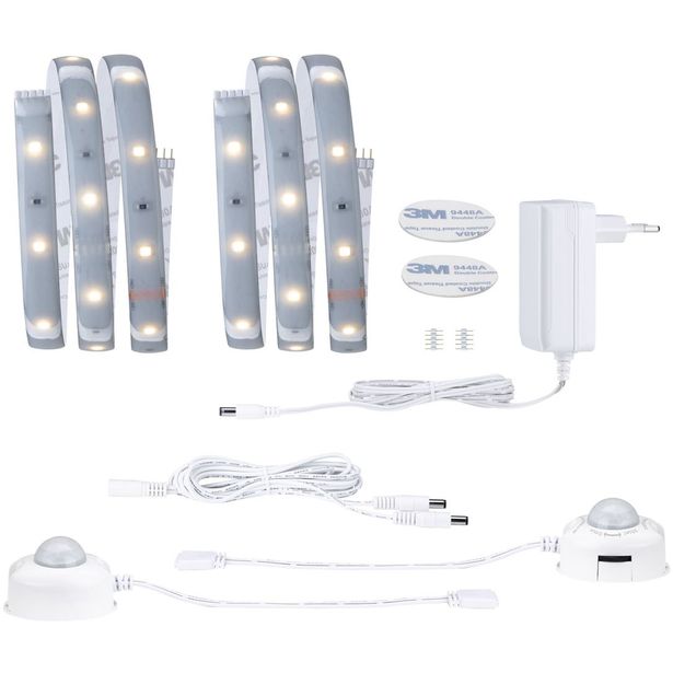 LED-valonauha Paulmann MaxLED 250 Night Comfort, 1m, IP44, 2x4W, 300lm/m, 60LEDs/m, 2700K, 24VA