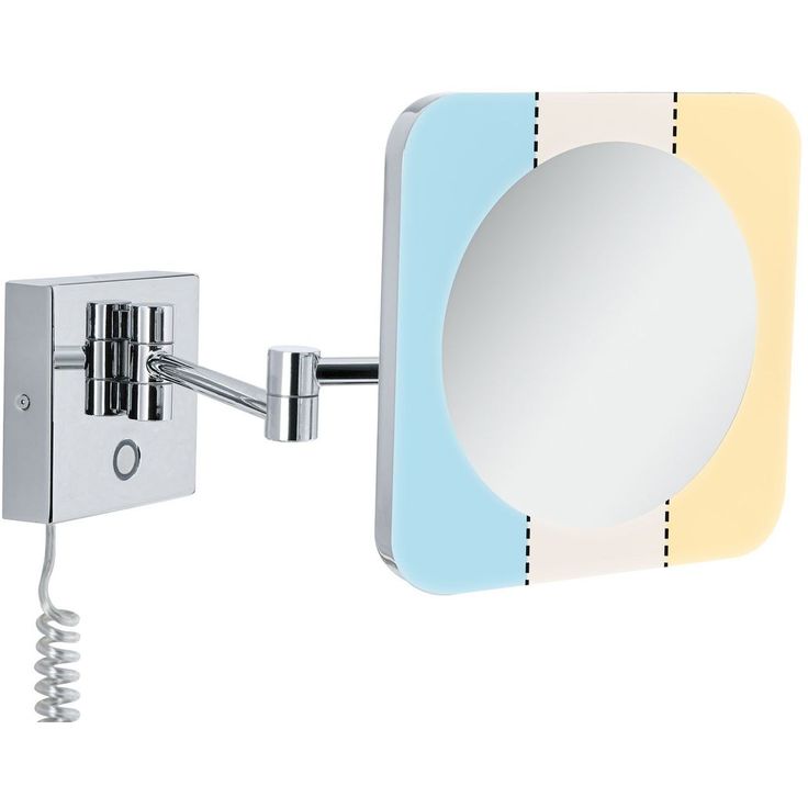 Meikkipeili LED-valolla Paulmann Jora, IP44, 60lm, 3.3W, säädettävä värilämpötila, kromi/valkoinen