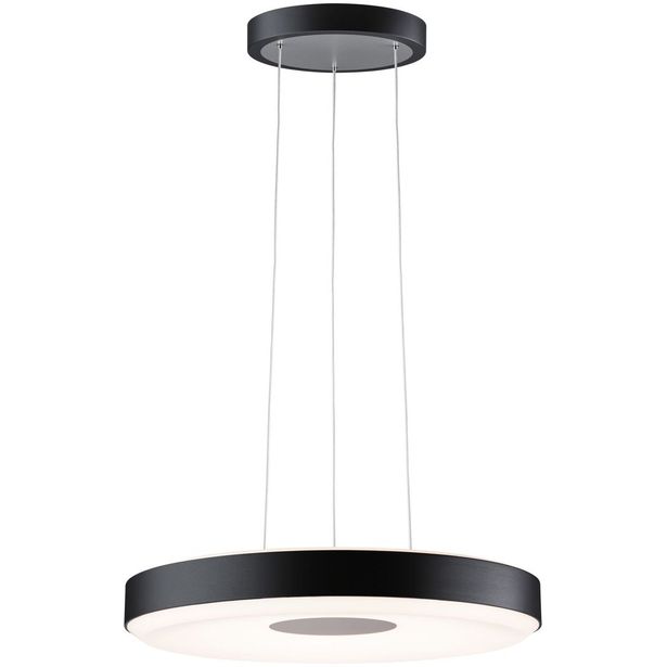 LED-riippuvalaisin Paulmann Puric Pane, 2700K, himmennettävä, musta/harmaa