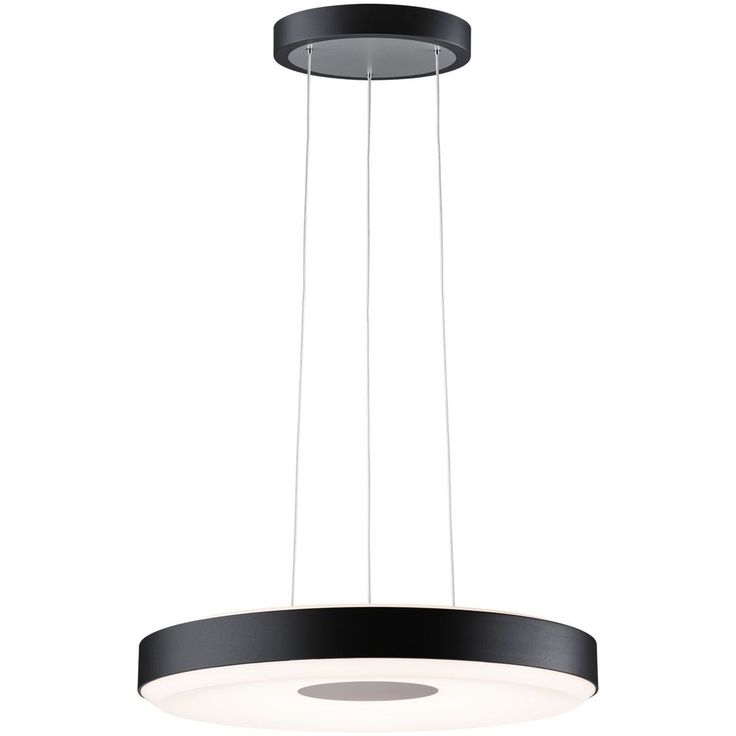 LED-riippuvalaisin Paulmann Puric Pane, 2700K, himmennettävä, musta/harmaa