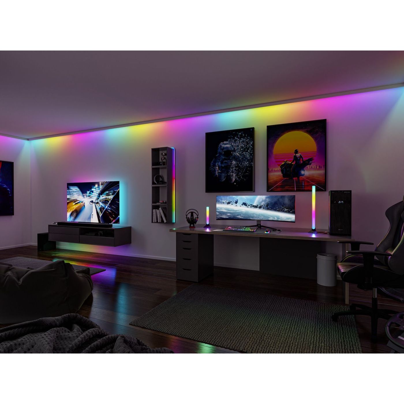 LED-nauhaputki Paulmann EntertainLED Black Neon 5m 12W 96 LEDiä/m RGB+ 24VA