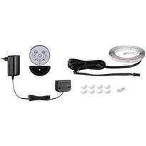 LED-nauhasetti muuntajalla Paulmann Basic Set, akustiikkapaneeliin, 2,4m, RGB, musta