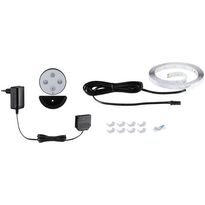 LED-nauhasetti muuntajalla Paulmann Basic Set, akustiikkapaneeliin, 2,4m, 3000K, musta